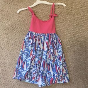 Lilly Pullitzer Sailboat Dress- Girls XS size 2-3T